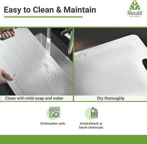Stainless steel chopping board size and thickness details