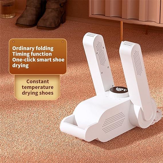 shoe drying rack with text